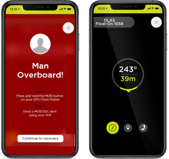 Pantallas de la App OLAS