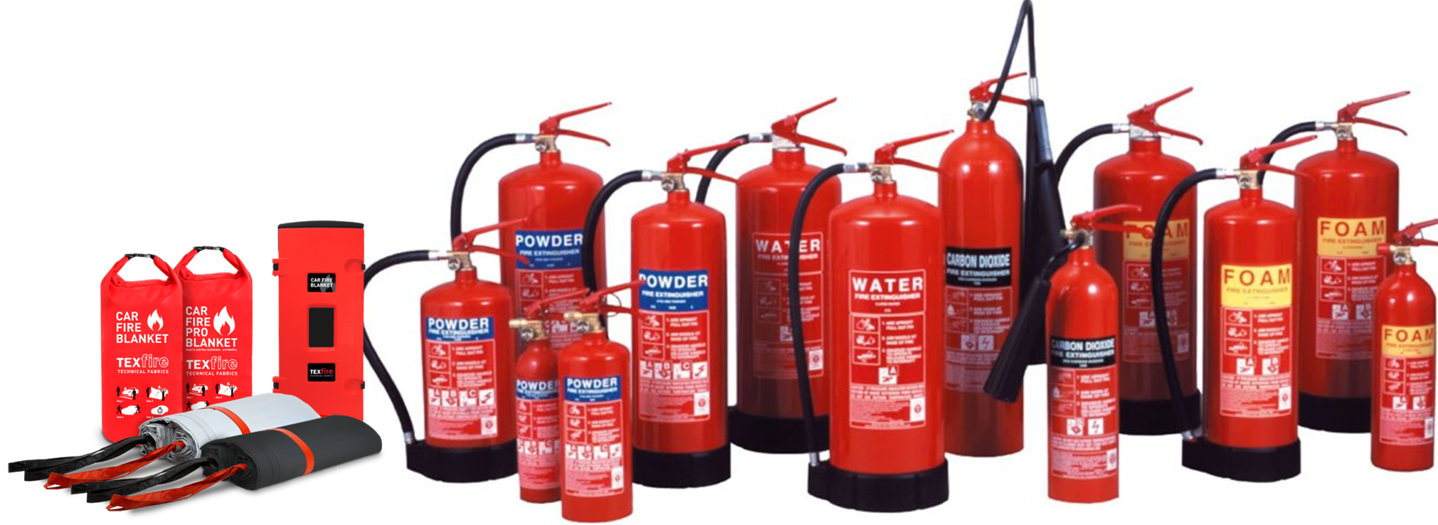 Mantas ignífugas y extintores