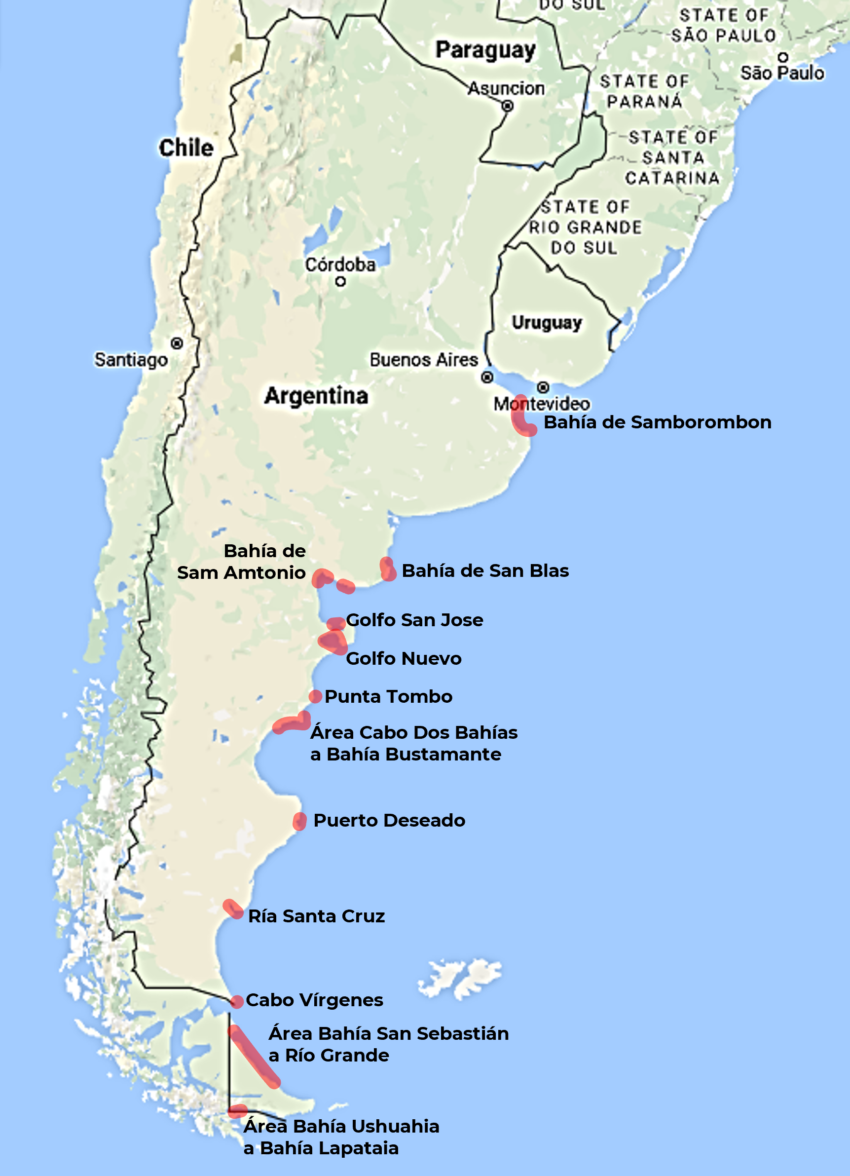 Zonas de Protección Especial en el litoral argentino