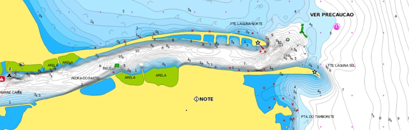 Carta vectorial acceso a Laguna, en Brasil