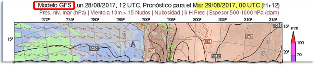 Modelo numérico GFS