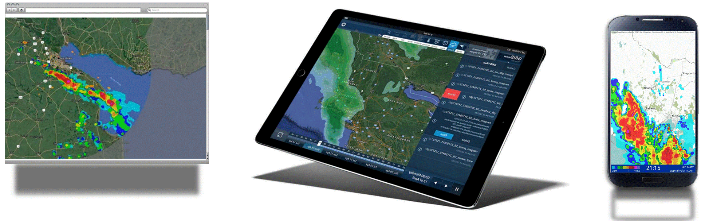 Radares meteorológicos y App RainAlarm