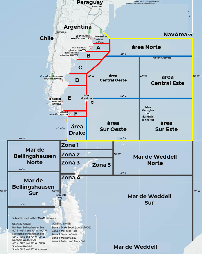 METAREAS de la NAVAREA VI