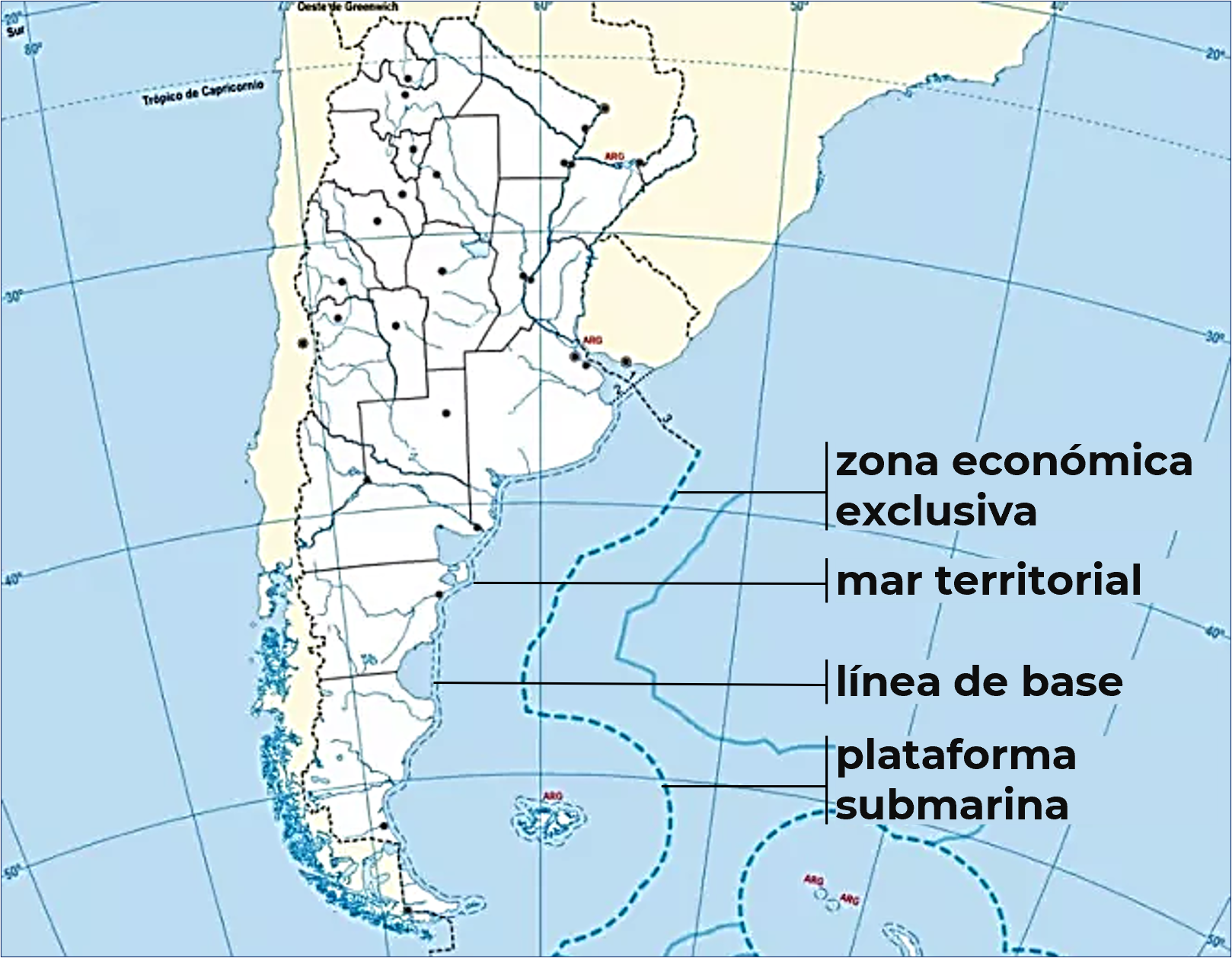 Áreas de jurisdicción marítima