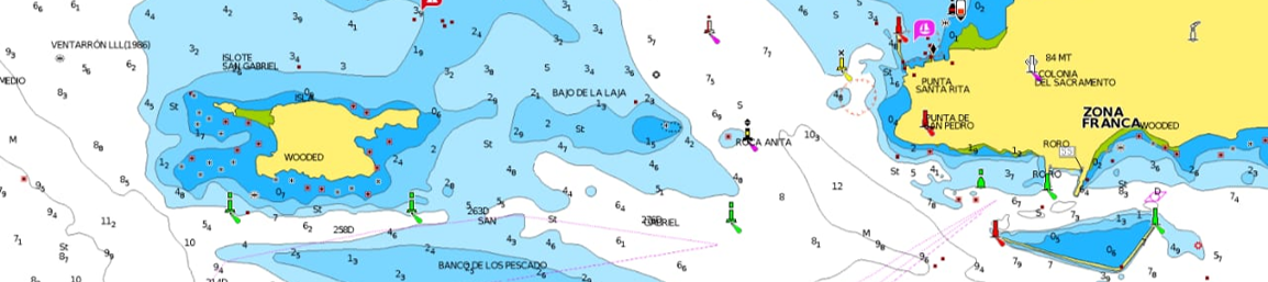 Batimetría tradicional de Navionics Boating