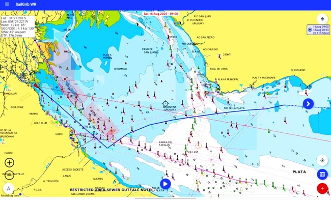 SailGrib WR - Integrando cartografía de Navionics Boating y capas propias