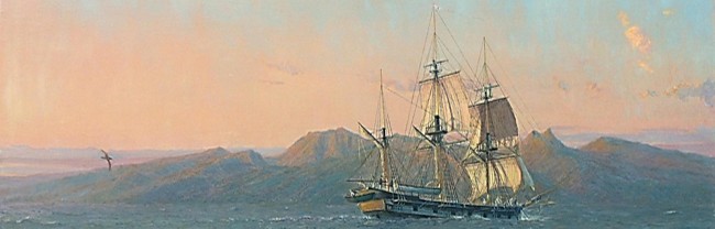 El HMS Beagle en Tahití